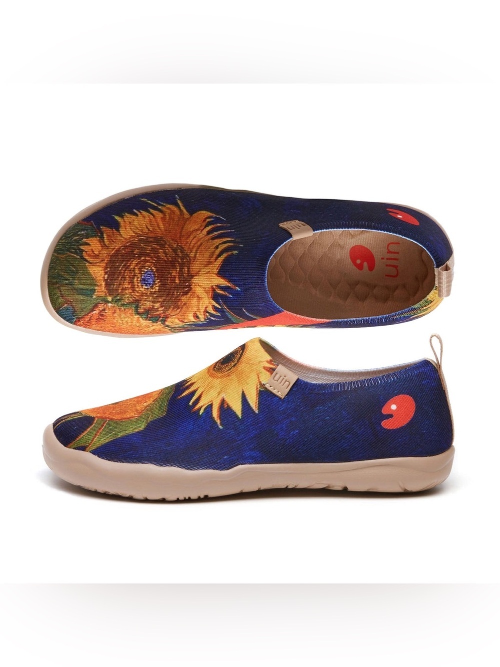New UIN Sunflowers II Toledo Shoes Mens 9 Womens 11 EU 42.5 Slip-Ons Van Gogh - Picture 7 of 8